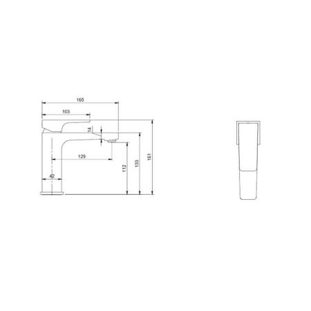 Baterie pentru lavoar, nichel periat, Villeroy&Boch Architectura Square [4]
