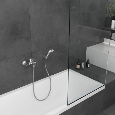 Baterie perete cada sau dus, culoare crom lucios Hansgrohe Vernis Shape [1]
