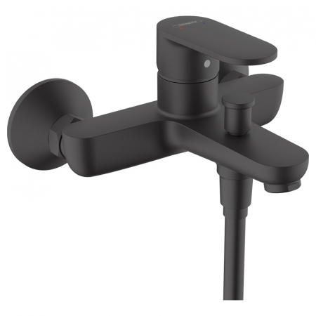Baterii cada - Baterie perete cada sau dus, culoare negru mat, Vernis Blend, Hansgrohe