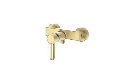 Baterie pentru dus, auriu periat, montaj pe perete, FDesign Zaffiro [0]