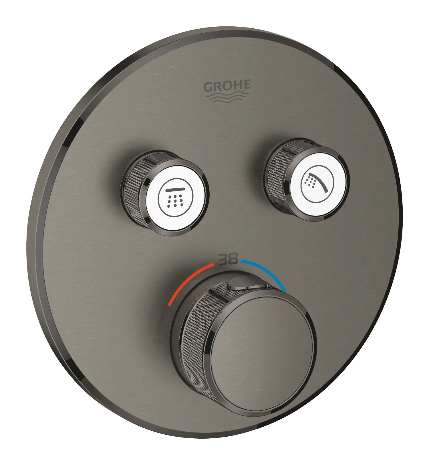 Baterie termostatata incastrata pentru cada si dus, grafit periat, Grohe Grohtherm SmartControl [1]