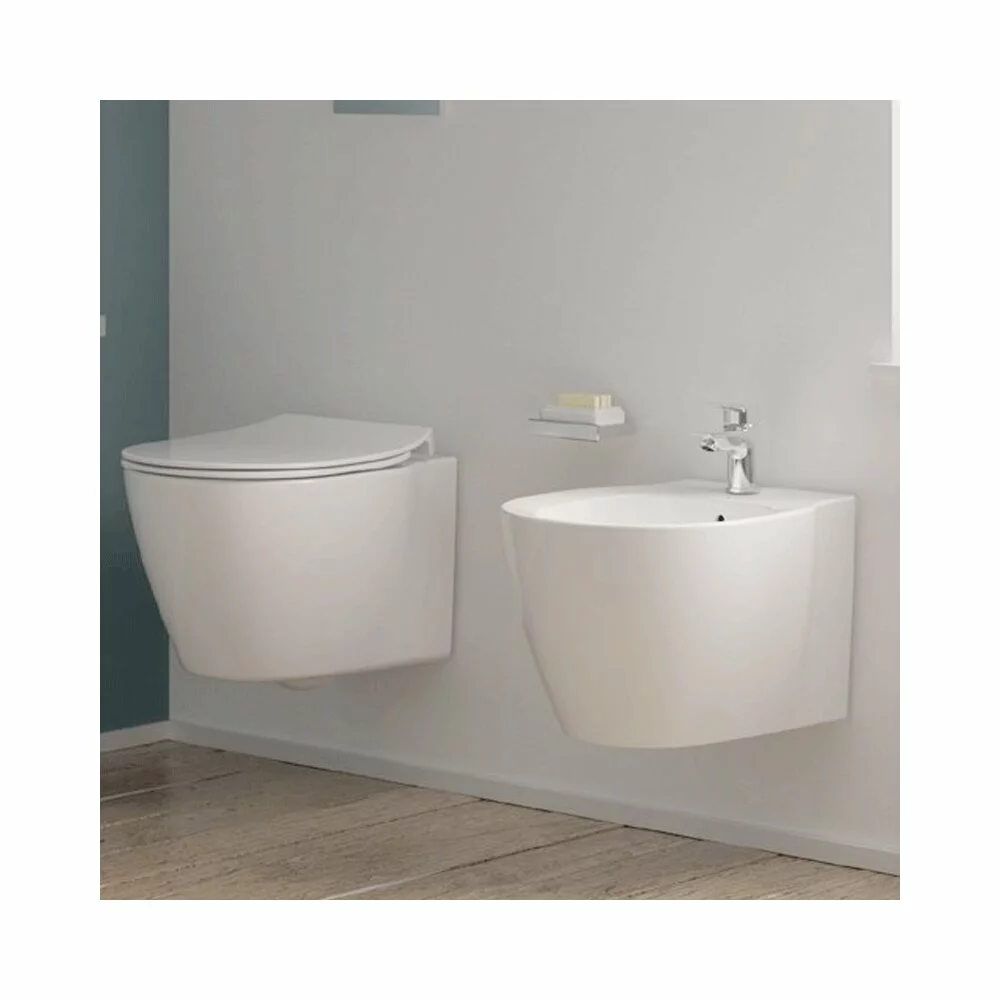 Bideu suspendat, alb, 48x36.5 cm, fixare ascunsa, Ideal Standard Connect Space [1]
