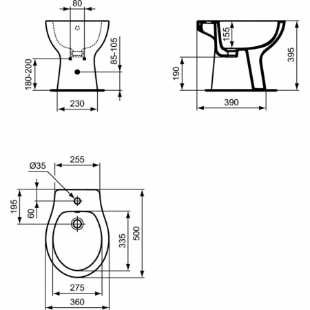 Bideu stativ Ideal Standard Eurovit, alb [4]