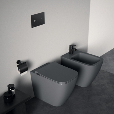Bideu stativ Ideal Standard i.Life B back to wall gri lucios [5]