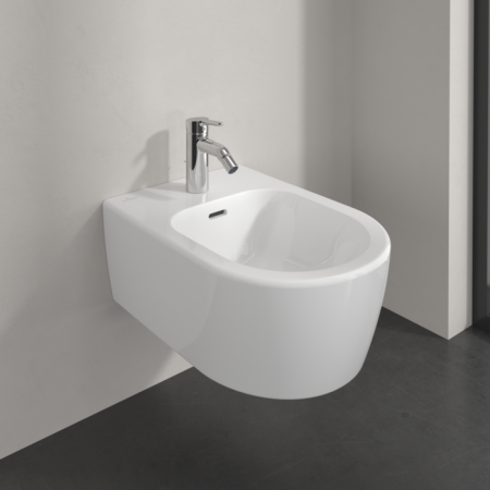 Bideuri - Bideu suspendat 530x370 mm, cu preaplin, alb lucios, Villeroy & Boch Skyla