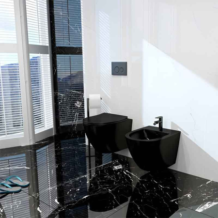 Bideu suspendat, cu fixare ascunsă, negru mat, Spectrum  Sierra [1]