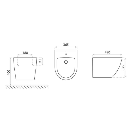 Bideu suspendat, cu fixare ascunsă, negru mat, Spectrum  Sierra [2]
