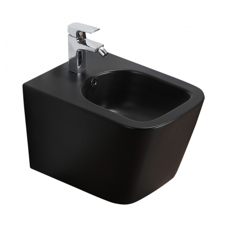 Baie - Bideu suspendat negru mat Fluminia Paris