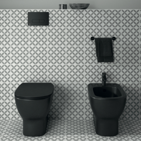 Bideu stativ Ideal Standard Tesi back to wall negru mat [4]