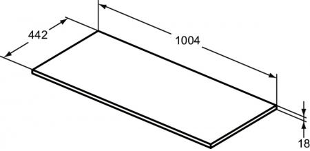 Blat pentru mobilier baie Ideal Standard Connect Air 100 cm, gri deschis lucios [1]