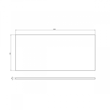Blat pentru mobilier baie 100 cm, negru mat, Cersanit Tirso [1]