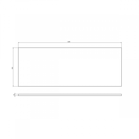 Blat pentru mobilier baie 120 cm, negru mat, Cersanit Tirso [1]