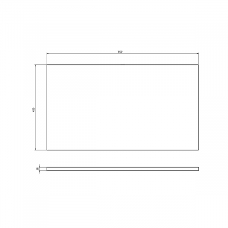 Blat pentru mobilier baie 80 cm, negru mat, Cersanit Tirso [1]