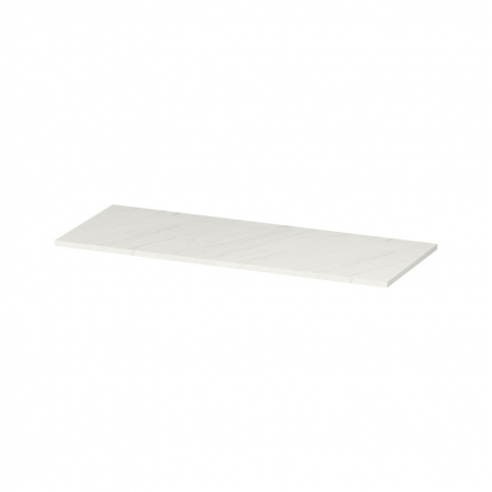Blaturi pentru mobilier baie - Blat pentru mobilier baie Cersanit Larga 120 cm, alb marmura