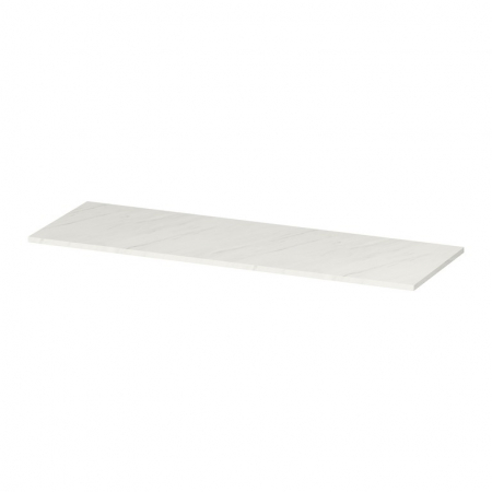 Blaturi pentru mobilier baie - Blat pentru mobilier baie Cersanit Larga 140 cm, alb marmura