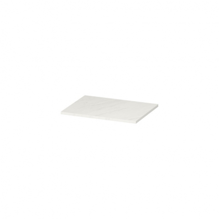 Blaturi pentru mobilier baie - Blat pentru mobilier baie Cersanit Larga 60 cm, alb marmura