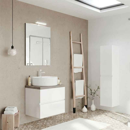 Blat pentru mobilier de baie 60x46 cm, noce americano, Fluminia [2]