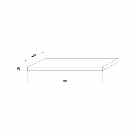 Blat pentru mobilier de baie 80 cm, rovere moka, Fluminia Genova [3]