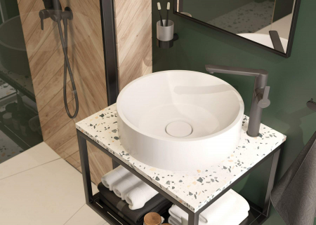 Blat compozit pentru lavoarul de baie, dimensiune 600x500 mm, Deante [2]