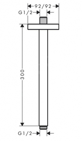 Brat dus pentru tavan crom, 30 cm, Hansgrohe Axor [1]