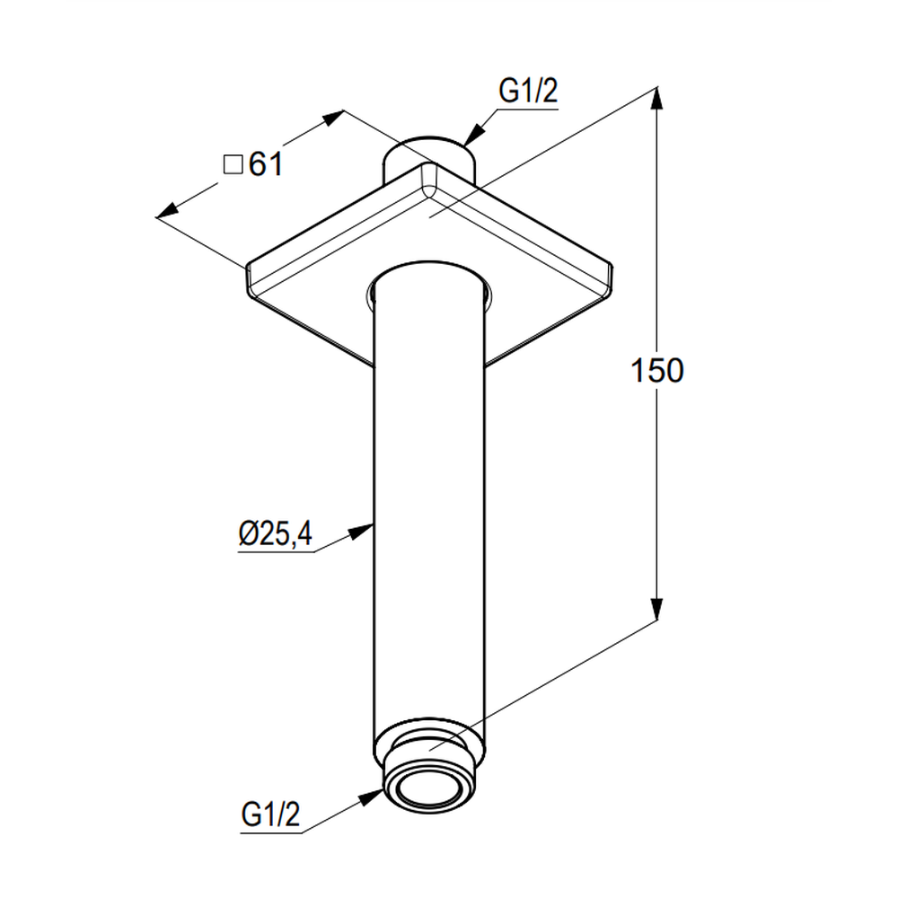 Brat dus vertical Kludi A-QA crom lucios [1]