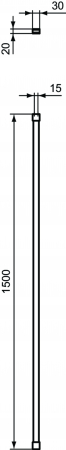Brat de fixare paravan dus walk-in Ideal Standard i.Life, 150 cm, din plafon, crom lucios [1]