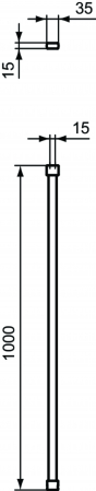 Brat de fixare paravan dus walk-in Ideal Standard i.Life, 100 cm, perpendicular, crom lucios [1]