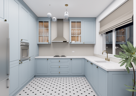 Bucatarii pe comanda - Bucatarie pe comanda Classica, realizata din MDF vopsit - model personalizabil