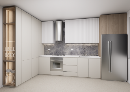 Bucatarii pe comanda - Bucatarie pe comanda Linea realizata din PAL premium– model personalizabil