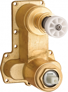 Baie - Corp incastrat baterie dus cu deviator bronz Deante, Box