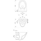 Set rezervor wc incastrat cu vas Wc oval si capac duroplast, Cersanit Millie Plus [3]