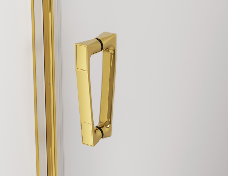 Cabina de dus 100x70 cm cu usa batanta si profil compensator, auriu, instalare usa stanga, Ronal Cadura [1]
