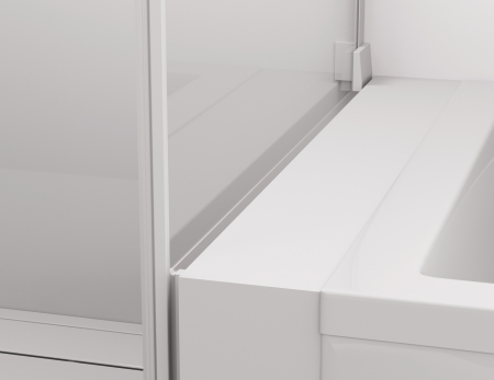 Cabina de dus 90x120 cm cu usa batanta si profil compensator, alb, instalare usa stanga, Ronal Cadura [6]