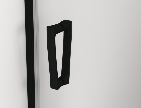Cabina de dus 75x110 cm cu usa batanta si profil compensator, negru mat, instalare usa stanga, Ronal Cadura [5]