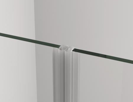 Cabina de dus 90x75 cm cu usa batanta si profil compensator, alb, instalare usa stanga, Ronal Cadura [1]