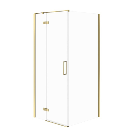 Cabina de dus 80x80x195 cm, sticla securizata 6 mm, stanga, Auriu, Cersanit Jota [0]