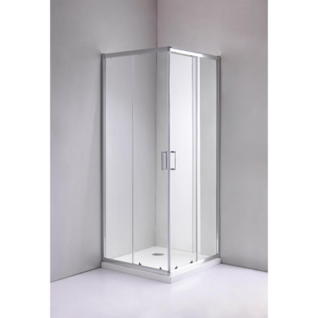 Cabina de dus cu usi culisante crom patrata 90x90 cm Mediterraneo Siri [1]