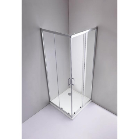 Cabina de dus cu usi culisante crom patrata 90x90 cm Mediterraneo Siri [3]