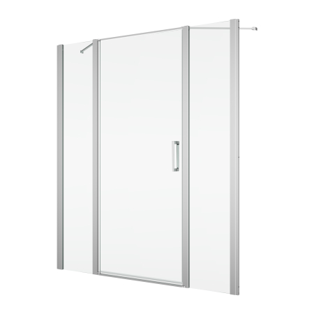 Usi, paravane si pereti dus - Cabina de dus cu usa batanta si 2 pereti laterali, sticla 6 mm, 1800 mm, crom lucios, Ronal Divera