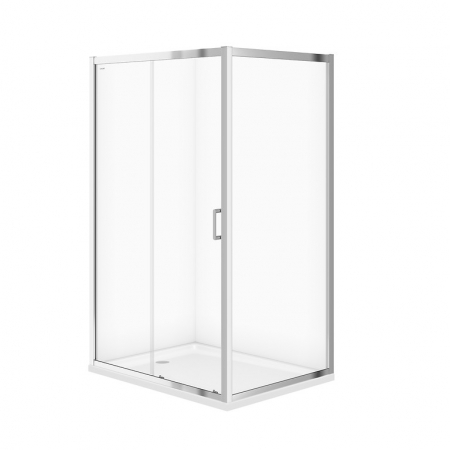 Cabine de dus simple - Cabina de dus dreptunghiulara 120x90 cm Cersanit Arteco, crom