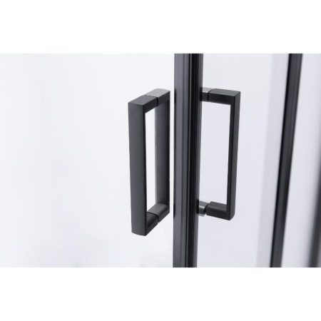Cabina de dus neagra cu usi culisante patrata 80x80 cm Mediterraneo Siri [8]
