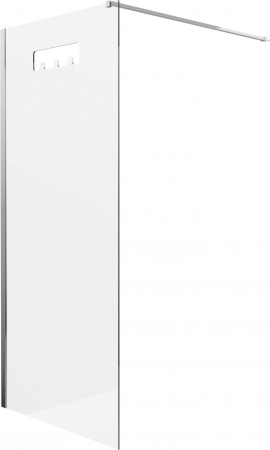 Paravan dus, walk-in, sticla securizata, 100x200 cm, cadru metalic crom, Deante Mokko [1]