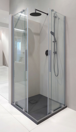 Cabina de dus otel slefuit patrata 80x80 cm Deante Prizma [1]