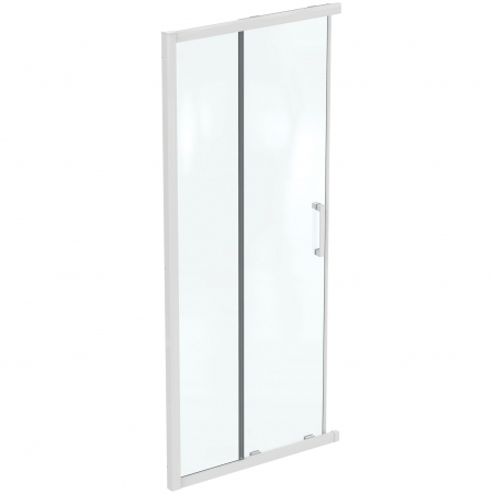 Usi, paravane si pereti dus - Usa dus glisanta cu segment fix 90 cm Ideal Standard Connect 2 profil alb mat