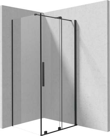 Baie - Cabina de dus neagra dreptunghiulara 100x80 cm Deante Prizma