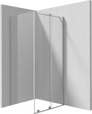 Baie - Cabina de dus otel slefuit dreptunghiulara 100x90 cm Deante Prizma