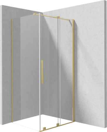 Baie - Cabina de dus auriu periat dreptunghiulara 120x80 cm Deante Prizma