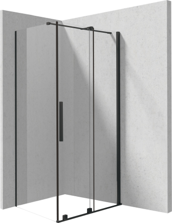 Baie - Cabina de dus neagra dreptunghiulara 140x70 cm Deante Prizma