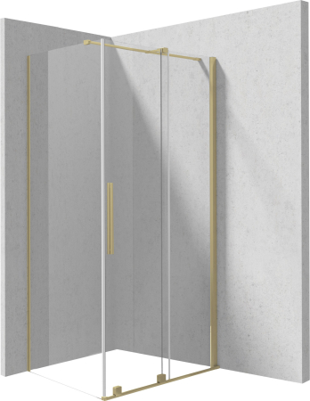 Baie - Cabina de dus auriu periat dreptunghiulara 140x70 cm Deante Prizma