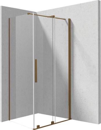 Baie - Cabina de dus bronz periat dreptunghiulara 140x70 cm Deante Prizma